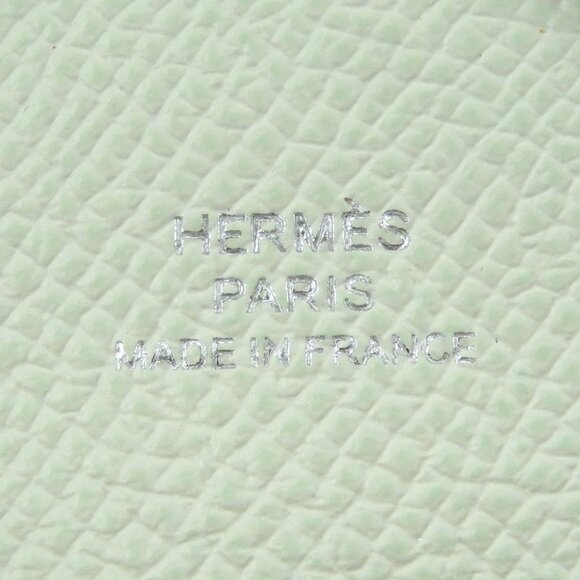 HERMES Calvi Duo Verso Epsom Gold/Vert fizz - Picture 7 of 11